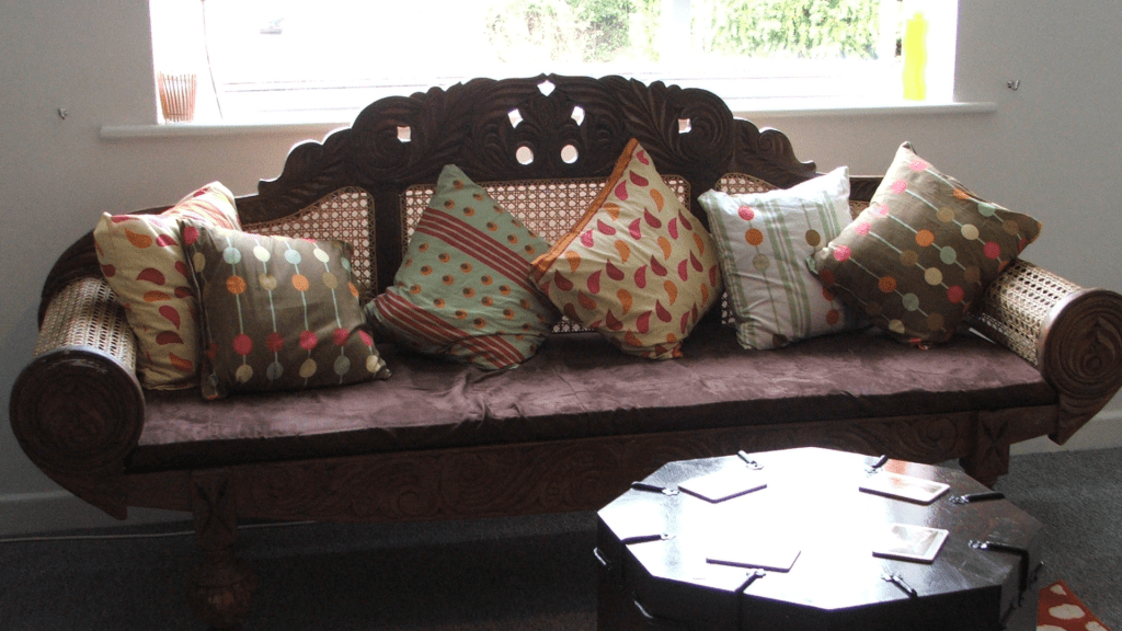 Qballyhoo Office with cushions designed by Ballydrew